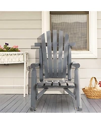 Outsunny Outdoor Adirondack Style Wooden Rocking Chair, Small,