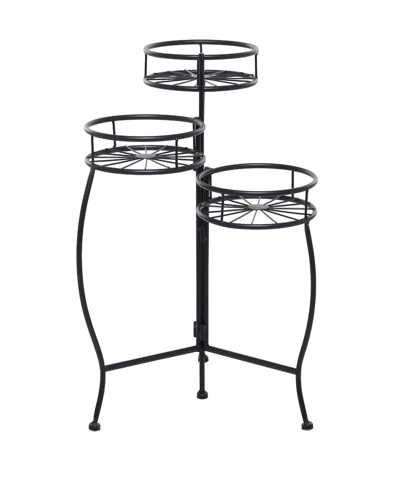 Metal Indoor Outdoor 3 Tier Starburst Plant Stand