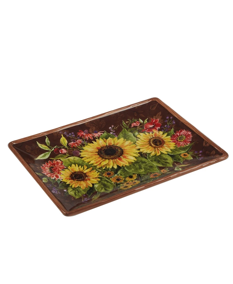 Certified International Harvest Blessings Rectangular Platter