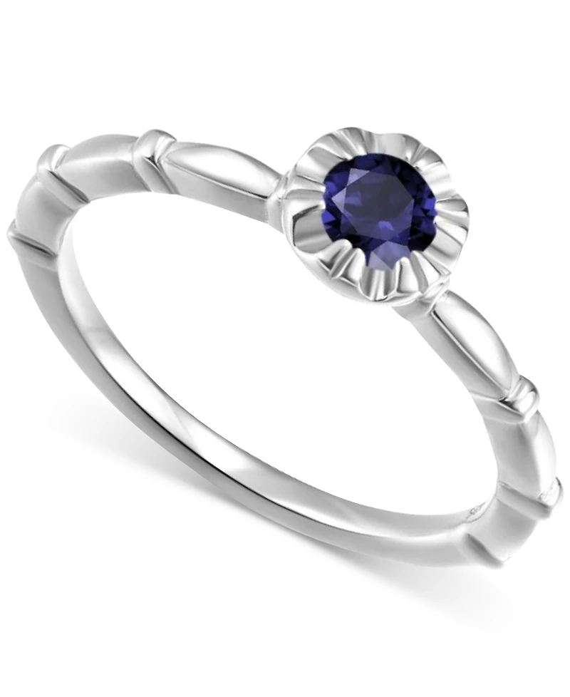 2-Pc. Set Sapphire Bridal Set (1/3 ct. t.w.) in 14k Gold-Plated Sterling Silver (Also in Emerald & Ruby)