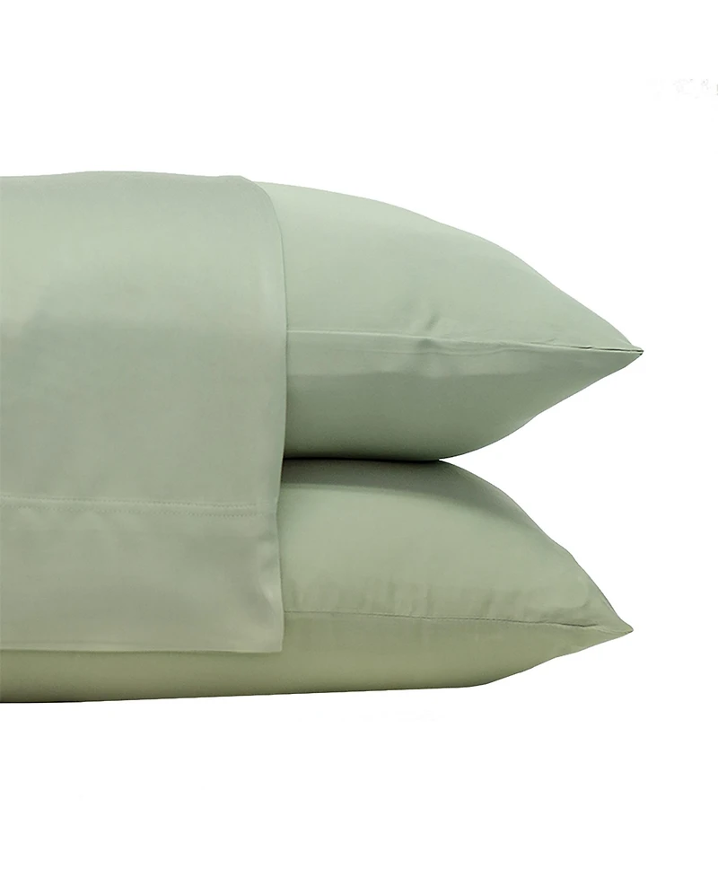 Cariloha Classic 2-Piece Twill Pillowcase Set | White Standard Viscose Material Allergy Resistant, Thermal-Regulating & Extra soft