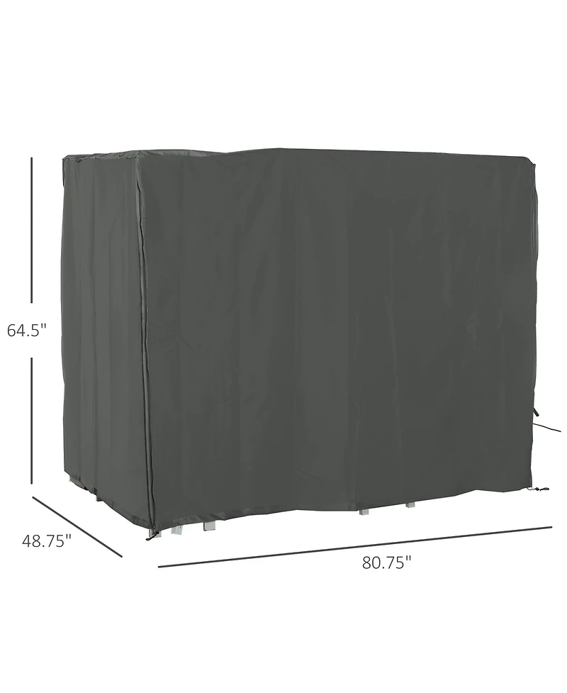 Outsunny 81" x 49" x 65" Outdoor Patio Hammock Porch Swing Cover,