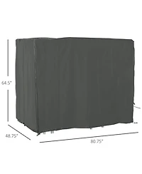 Outsunny 81" x 49" x 65" Outdoor Patio Hammock Porch Swing Cover,