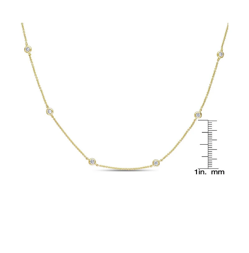 Sterling Silver Clear Cubic Zirconia Necklace