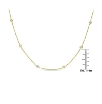 Sterling Silver Clear Cubic Zirconia Necklace