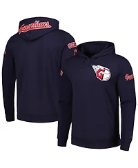 Men's Navy Cleveland Guardians Team Logo Pullover Hoodie