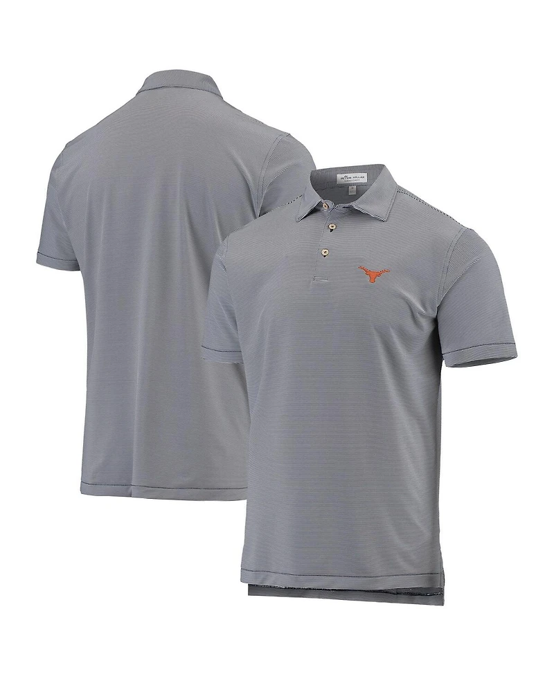 Men's Peter Millar Navy Texas Longhorns Jubilee Stripe Polo Shirt