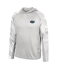 Men's Colosseum Gray, Realtree Camo Florida Gators Gulf Stream Raglan Long Sleeve Hooded T-shirt