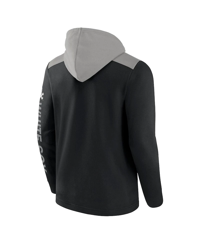 Men's Fanatics Black Chicago White Sox Walk Off Fleece Full-Zip Hoodie