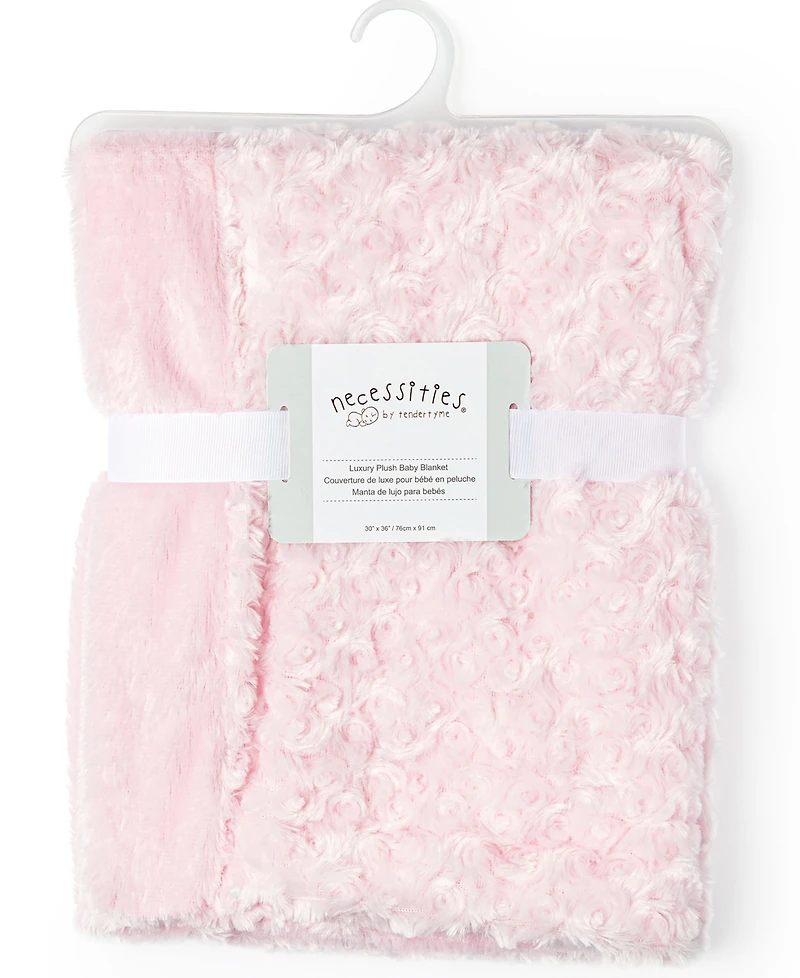 Tendertyme Baby Girls Curly Plush Blanket With Nunu, 2 Piece Set