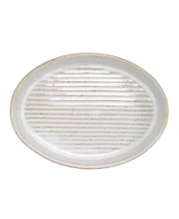 Avanti Drift Lines Textured Ribbed Ceramic Soap Dish