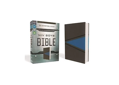 Niv, Boys Bible, Leathersoft, Gray,Blue, Comfort Print by Zondervan