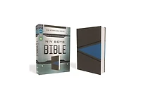 Niv, Boys Bible, Leathersoft, Gray,Blue, Comfort Print by Zondervan