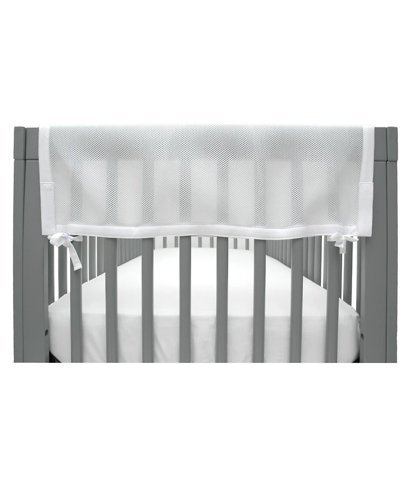 BreathableBaby Breathable Mesh Crib RailGuard Teething Cover, 27" Short Panel (2-Pack)