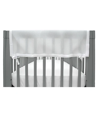 BreathableBaby Breathable Mesh Crib RailGuard Teething Cover, 27" Short Panel (2-Pack)