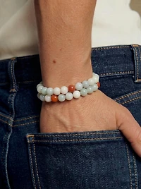 Pea — Beaded jade bracelet