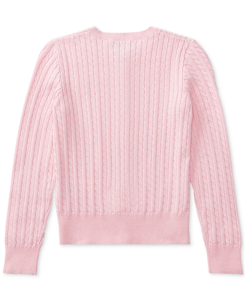 Polo Ralph Lauren Girls 2T-16 Cable-Knit Cotton Cardigan