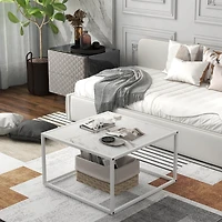 Coffee Table Modern Rectangular Coffee Table Metal Frame