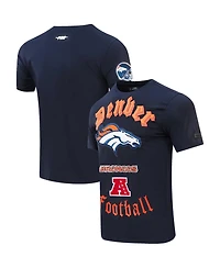 Men's Pro Standard Navy Denver Broncos Old English T-shirt