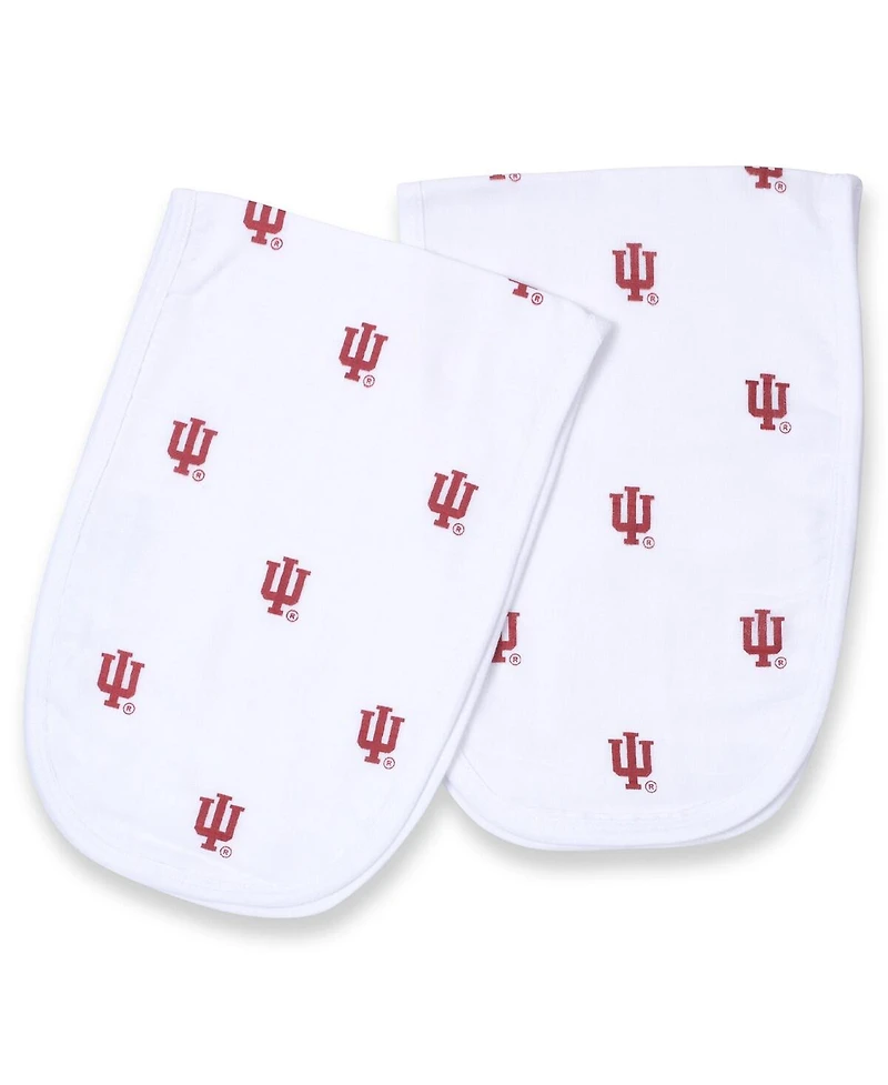 Infant Indiana Hoosiers 2-Pack Muslin Burp Cloth Set