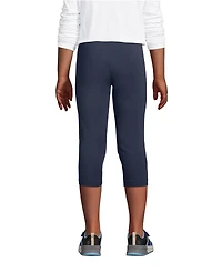 Lands' End Girls School Uniform Tough Cotton Capri Leggings