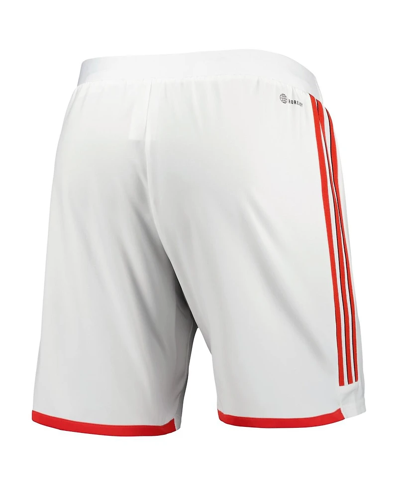 Men's adidas White New England Revolution 2023 Away Aeroready Authentic Shorts