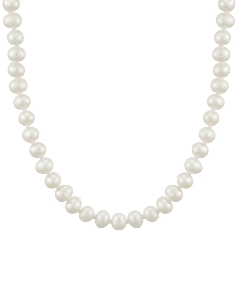 Children's Cultured Freshwater Oval Pearl (4-1/2mm) 13" Collar Necklace