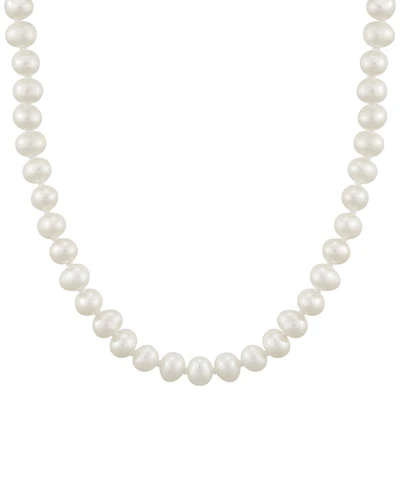 Children's Cultured Freshwater Oval Pearl (4-1/2mm) 13" Collar Necklace