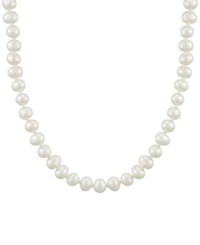 Children's Cultured Freshwater Oval Pearl (4-1/2mm) 13" Collar Necklace