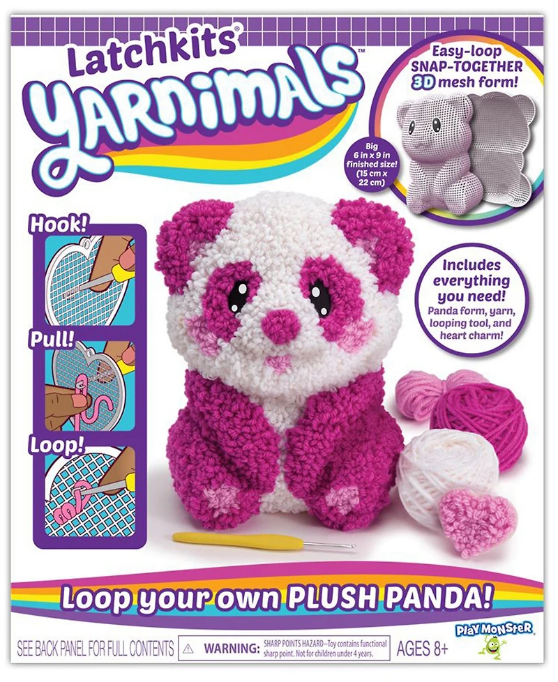 Playmonster LatchSets Yarnimals Panda Toy