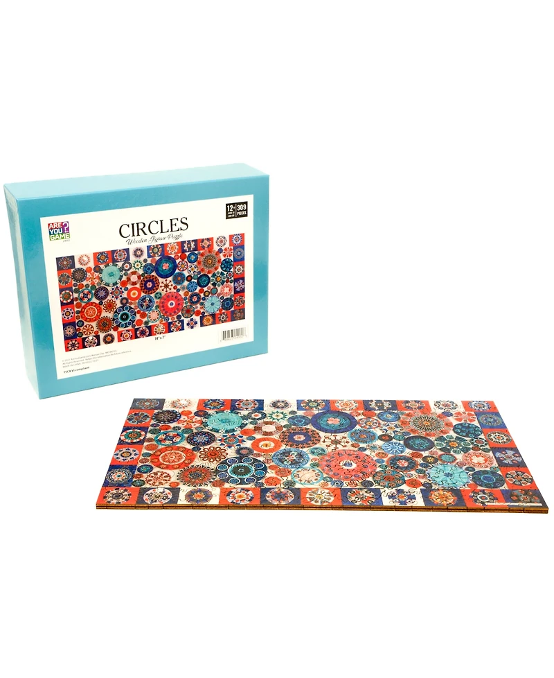 Wooden Jigsaw Puzzle Circles, 309 Pieces