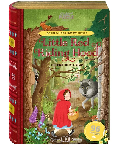 Professor Puzzle the Brothers Grimm's Little Red Riding Hood Double-Sided Jigsaw Puzzle, 96 Pieces