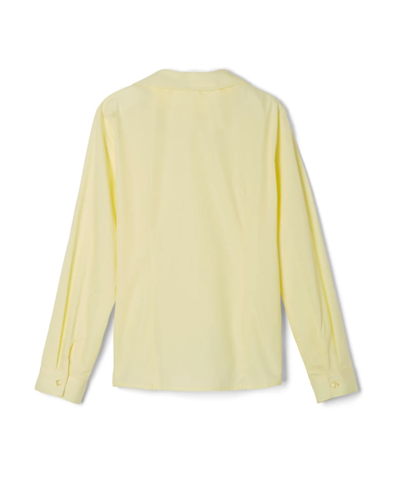 French Toast Big Girls Long Sleeve Modern Peter Pan Collar Blouse