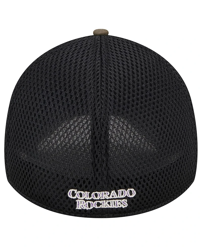 Men's New Era Camo Colorado Rockies Team Neo 39THIRTY Flex Hat