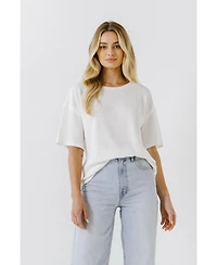 Free the Roses Women's Thermal Knit Top