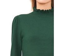 CeCe Women's Mock Neck Long Sleeve Sweater