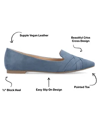Journee Collection Women's Mindee Pointed Toe Flats