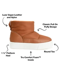 Journee Collection Women's Sethie Platform Cold Weather Puffer Booties