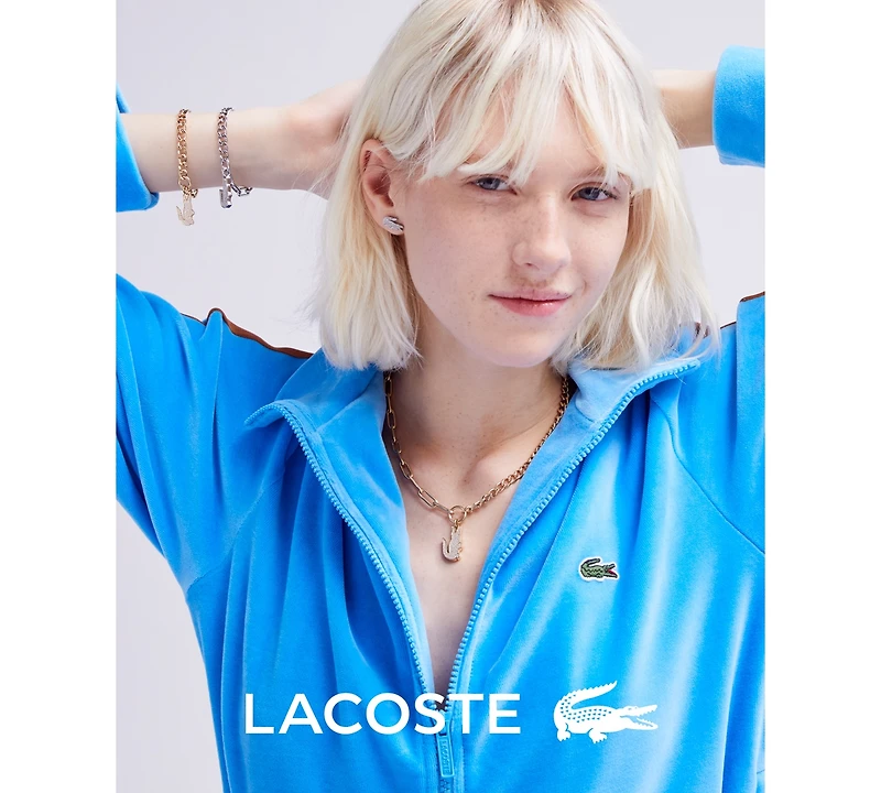 Lacoste Stainless Steel Crocodile Chain Bracelet