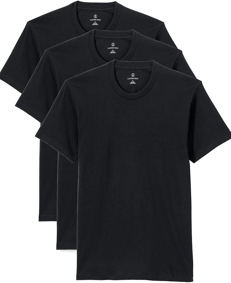 Lands' End Men's Crewneck Undershirt 3 Pack