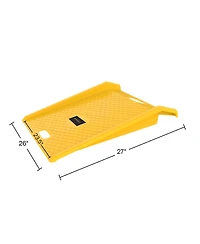 Driveway Curb Ramp - Heavy Duty, Portable Curb Ramp with 1000lb Capacity - For Furniture Dollies, Hand Trucks, or Moving Carts by Stalwart (Yellow)