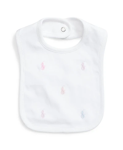 Baby Girls Polo Pony Interlock Bib