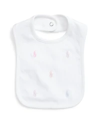 Baby Girls Polo Pony Interlock Bib