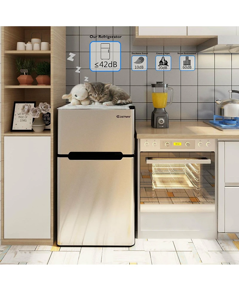 Refrigerator Small Freezer Cooler Fridge Compact 3.2 cu ft. Unit