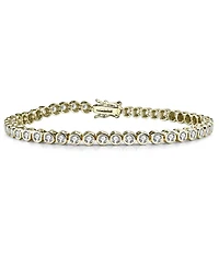 Rachel Glauber Cubic Zirconia Round Bezel 3mm Set Plating Options Bracelet