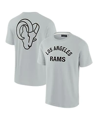 Men's and Women's Fanatics Signature Gray Los Angeles Rams Super Soft Short Sleeve T-shirt