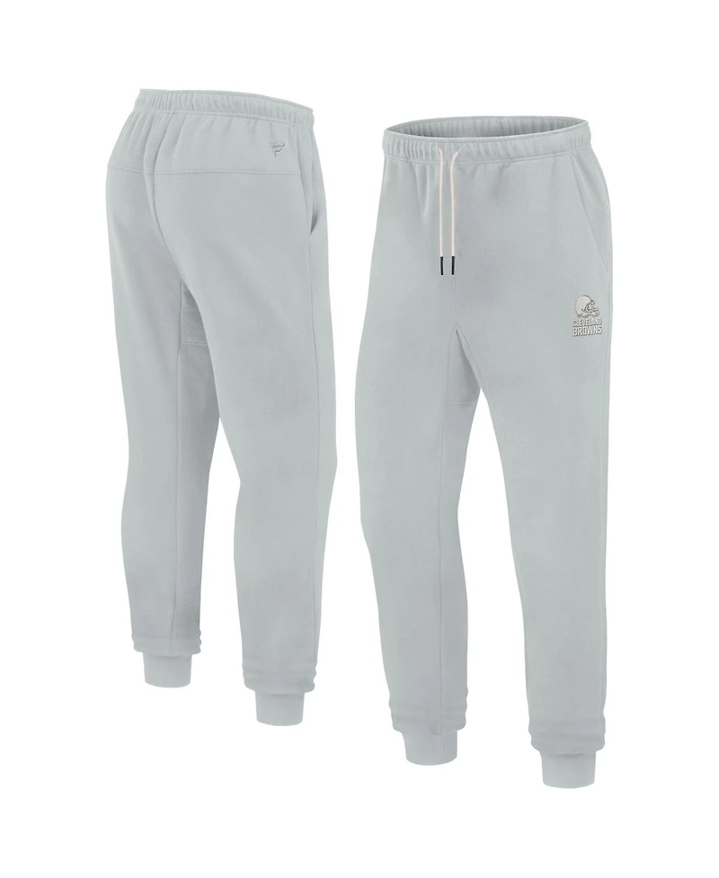 Men's and Women's Fanatics Signature Gray Cleveland Browns Super Soft Fleece Jogger