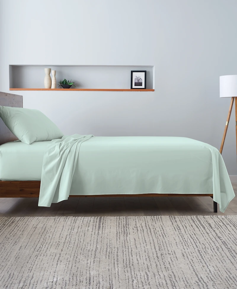 Ella Jayne Percale Cool and Crisp 300 Thread Count 100% Cotton 3-Pc. Sheet Set, Twin