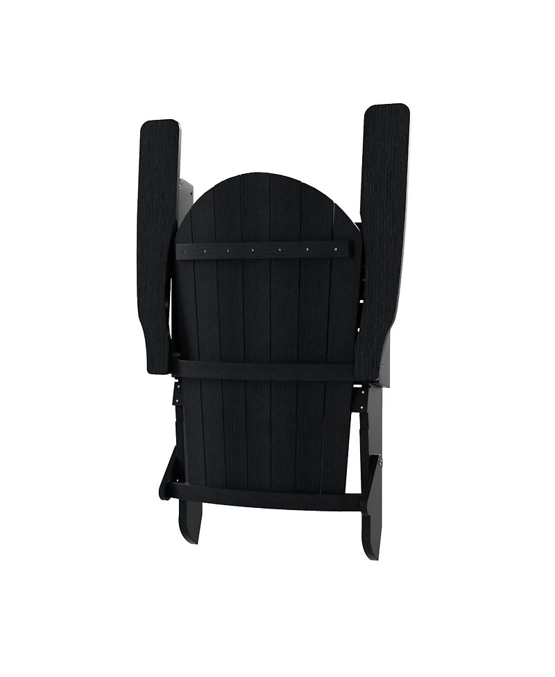 WestinTrends 7-Piece Outdoor Folding Adirondack Chair Conversation Set