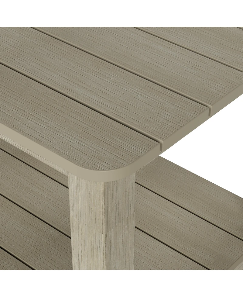 3-Piece Outdoor Adirondack Coffee Table and Side Table Set